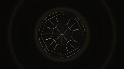 Geometric pattern in a dark background with white lines Stock Footage 337233978