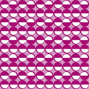 Geometric pattern with dark violet and white circles on violet background Stock Illustration
