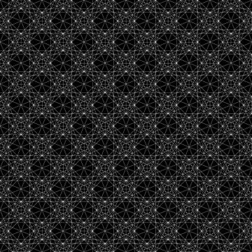 Geometric pattern with dense, intersecting, thin lines. Symmetric monochrome  Stock Illustration