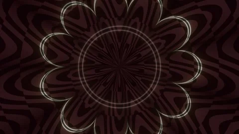 Geometric pattern design in dark colors with circular Stock Footage 339515978