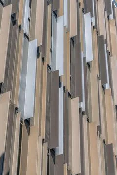 Geometric pattern design on the exterior wall of a building in Austin Texas Stock Photos
