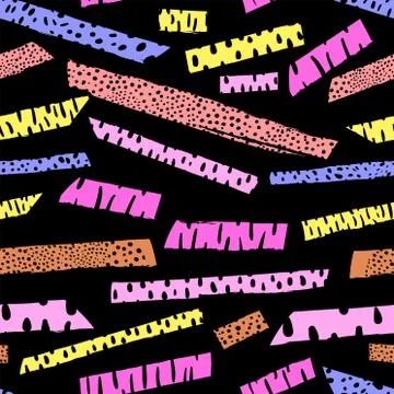 Geometric pattern with different shapes Stock Illustration