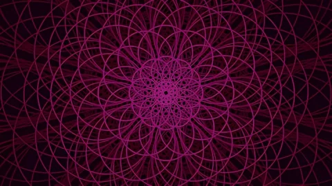 Geometric Pattern, Digital Art Background, Magenta Circles Animation Vídeos de archivo 341851449