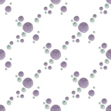 Geometric pattern with dotted watercolor squares. Stock Illustration