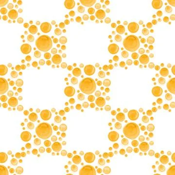 Geometric pattern with dotted watercolor squares. Illustrazione stock