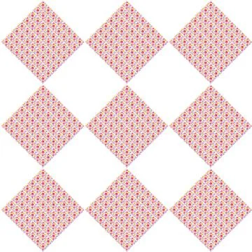 Geometric pattern with dotted watercolor squares. Illustrazione stock