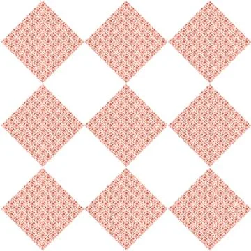 Geometric pattern with dotted watercolor squares. Stock Illustration