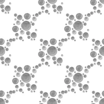 Geometric pattern with dotted watercolor squares. Illustrazione stock