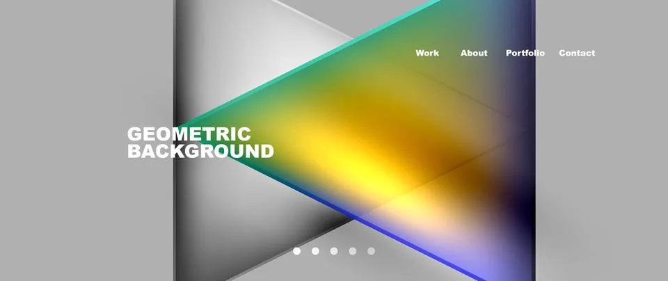 Geometric pattern with electric blue triangle on gray background Illustrazione stock