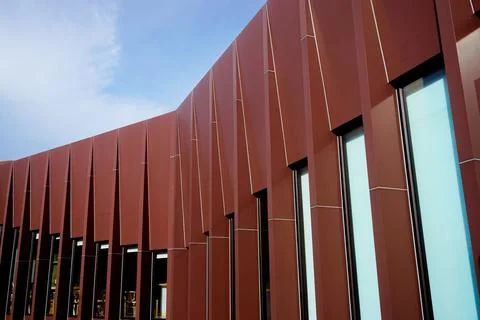 Geometric pattern element on facade building Stock Photos