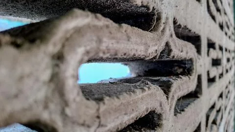 Geometric pattern etched into a concrete surface Stock Photos