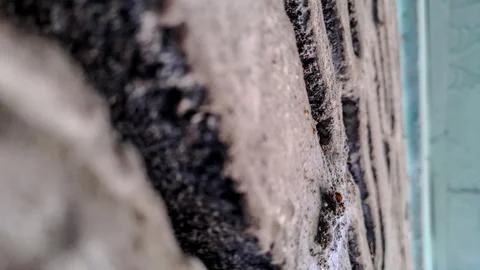 Geometric pattern etched into a concrete surface Stock Photos
