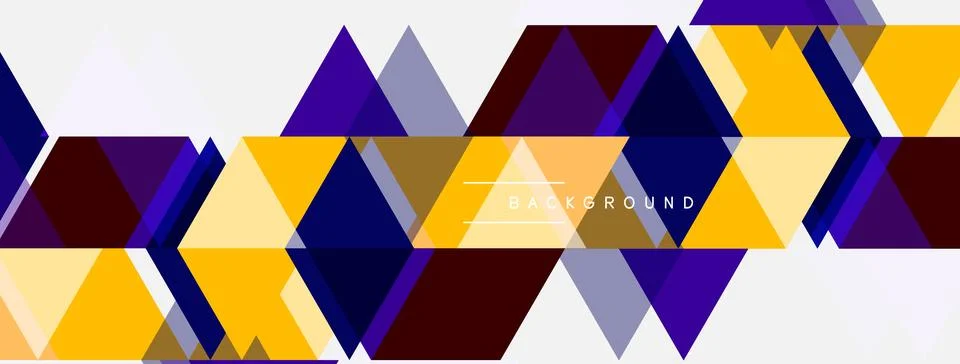 Geometric pattern features repeating triangles. Colors include purple, gold, 스톡 일러스트