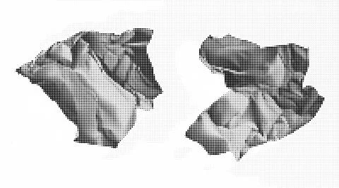 Geometric pattern featuring black and white interlocking shapes with circula 스톡 일러스트