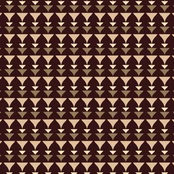 A geometric pattern featuring brown and beige triangles 스톡 일러스트