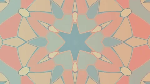 Geometric pattern featuring interlocking star-like shapes in pastel shades .. 库存影片 331358224