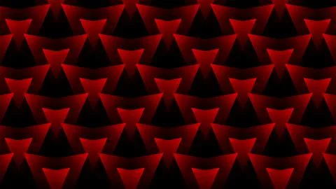 Geometric Pattern Featuring Repeated Red Triangular Shapes on Black Backgroun Illustrazione stock