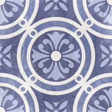 Geometric pattern floor and wall ceramic stone decor tile. Foto stock