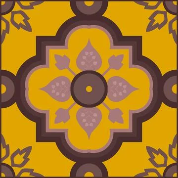 Geometric pattern floor tile pattern seamless vector file Stock Illustration