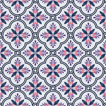 Geometric pattern floral pattern seamless vector files Stock Illustration