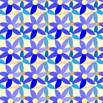 Geometric pattern with flowers Stock Illustration