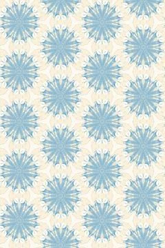 Geometric pattern flowers Stock Illustration