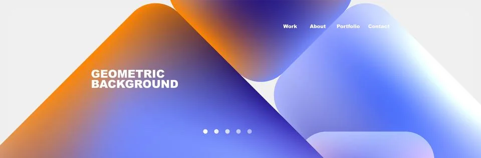 Geometric pattern with Font Electric blue triangles on a white background Illustrazione stock