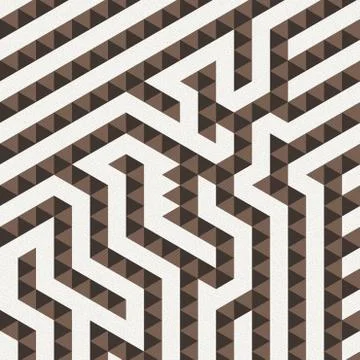 Geometric pattern in the form of a labyrinth Illustrazione stock