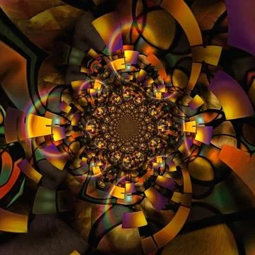 Geometric pattern fractal Stock Illustration