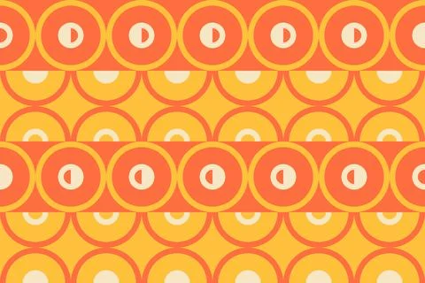 Geometric Pattern Geometric Background Circle Shapes and Designs Orange Colors Stock-Illustration