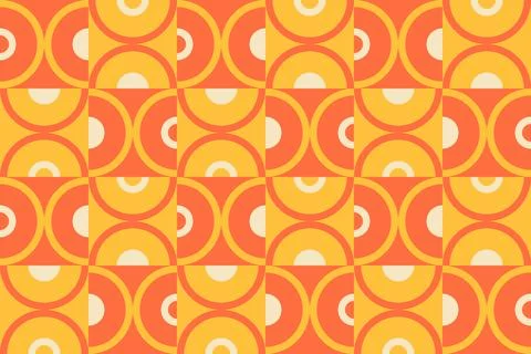 Geometric Pattern Geometric Background Circle Shapes and Designs Orange Colors 스톡 일러스트