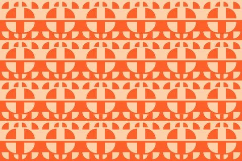 Geometric Pattern Geometric Background Circle Shapes and Designs Orange Colors Illustrazione stock