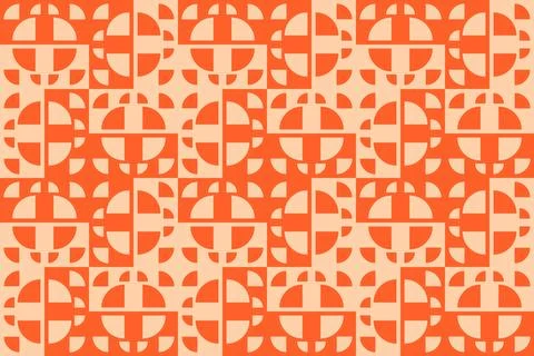 Geometric Pattern Geometric Background Circle Shapes and Designs Orange Colors Stockillustratie