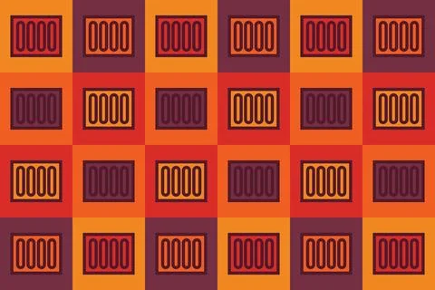 Geometric Pattern Geometric Background Circle Shapes and Designs Orange Colors Illustrazione stock