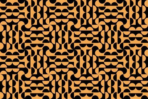 Geometric Pattern Geometric Background Circle Shapes and Designs Orange Colors Stockillustratie