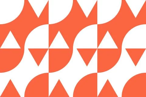 Geometric Pattern Geometric Background Circle Shapes and Designs Orange Colors 库存插图