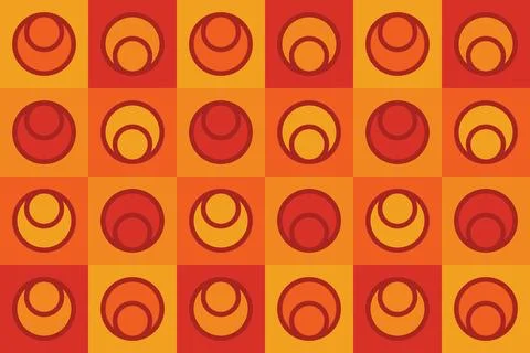 Geometric Pattern Geometric Background Circle Shapes and Designs Orange Colors Stockillustratie
