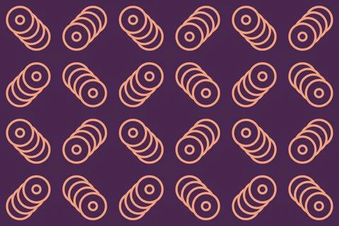 Geometric Pattern Geometric Background Circle Shapes and Designs Orange Colors Illustrazione stock