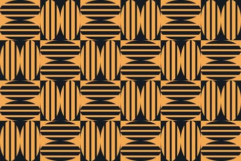 Geometric Pattern Geometric Background Circle Shapes and Designs Orange Colors Stockillustratie