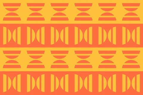 Geometric Pattern Geometric Background Circle Shapes and Designs Orange Colors 库存插图