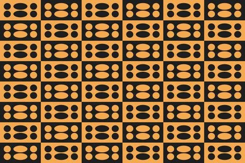 Geometric Pattern Geometric Background Circle Shapes and Designs Orange Colors Illustrazione stock