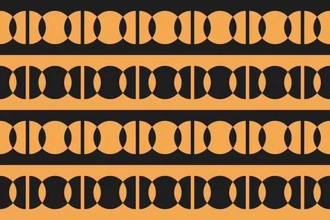 Geometric Pattern Geometric Background Circle Shapes and Designs Orange Colors Illustrazione stock