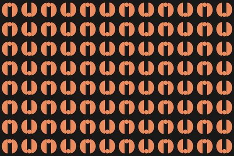 Geometric Pattern Geometric Background Circle Shapes and Designs Orange Colors Stock Illustration