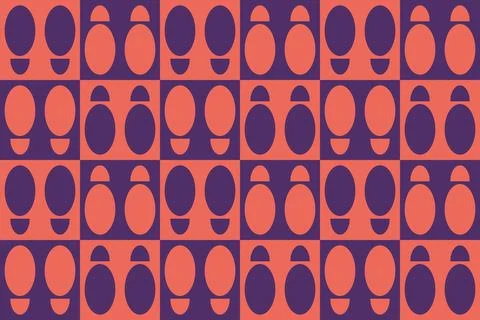 Geometric Pattern Geometric Background Circle Shapes and Designs Orange Colors Stock Illustration