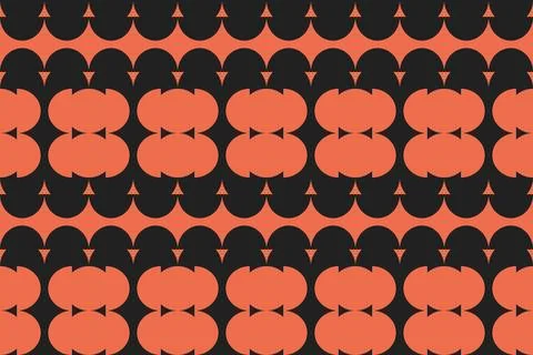 Geometric Pattern Geometric Background Circle Shapes and Designs Orange Colors Stock Illustration