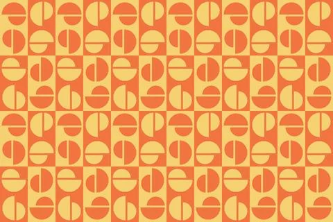 Geometric Pattern Geometric Background Circle Shapes and Designs Orange Colors Stock Illustration