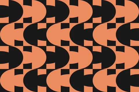 Geometric Pattern Geometric Background Circle Shapes and Designs Orange Colors 库存插图