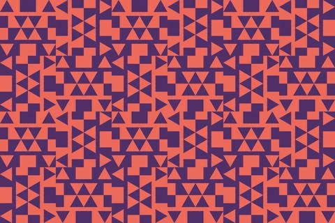 Geometric Pattern Geometric Background Triangle Shapes and Designs Orange Colors Illustrazione stock