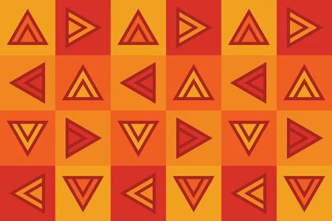 Geometric Pattern Geometric Background Triangle Shapes and Designs Orange Colors Illustrazione stock