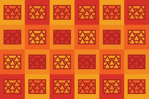Geometric Pattern Geometric Background Triangle Shapes and Designs Orange Colors 库存插图